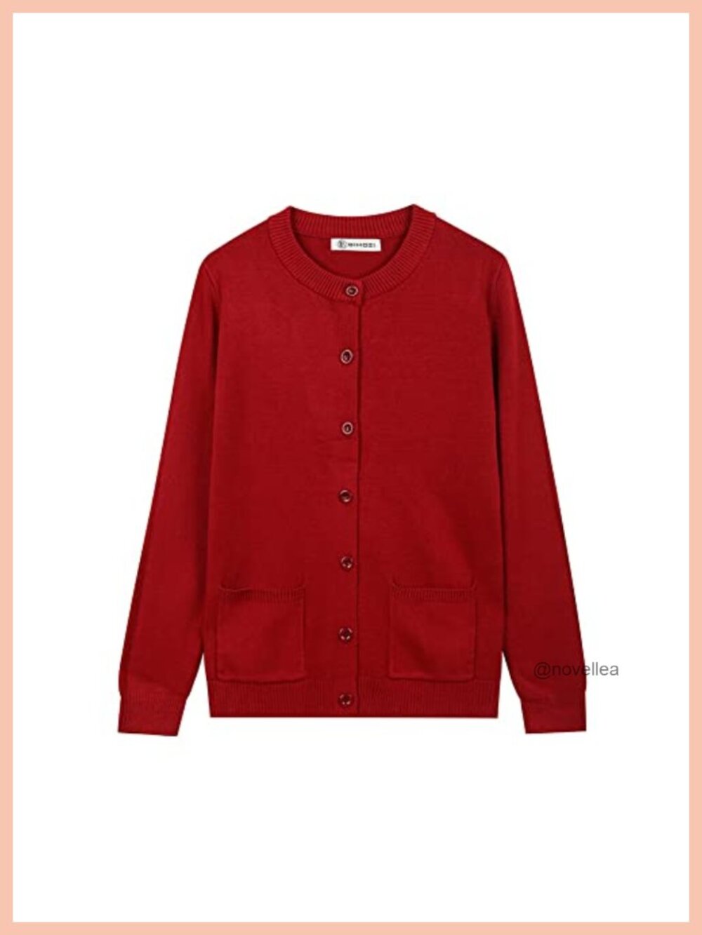 Button Down Cardigan Sweater Crew Neck Medium Weight Long Sleeve